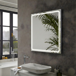 Miroir Salle de Bain - 70x80 cm - Rectangulaire - avec Éclairage Led - MIA