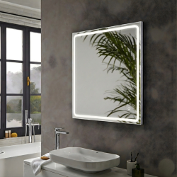Miroir Salle de Bain - 70x80 cm - Rectangulaire - avec Éclairage Led - MIA