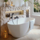 BAIGNOIRE ILOT AGATA OVALE 165X80 - 140 L - BLANC MAT