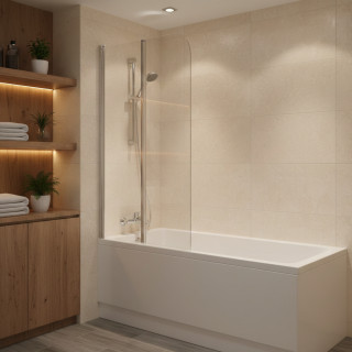 PARE BAIGNOIRE 2 VOLETS PIVOTANT KORDO 80 CM