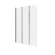 Pare-baignoire 3 volets pivotants design 120x140 cm aluminium chromé 5 mm - Kordo