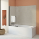 PARE BAIGNOIRE GENA 80 CM 1 VOLET PIVOTANT NOIR MAT