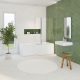 PARE BAIGNOIRE OBLIK 80 + 27 2 VOLETS FIXE + PIVOTANT CHROME