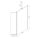 PARE BAIGNOIRE OBLIK 80 + 27 2 VOLETS FIXE + PIVOTANT CHROME