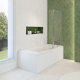 PARE BAIGNOIRE OBLIK 80 + 27 2 VOLETS FIXE + PIVOTANT CHROME