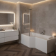 PARE BAIGNOIRE OBLIK 80 + 27 2 VOLETS FIXE + PIVOTANT CHROME