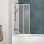 Pare baignoire 1 volet pivotant h140 x l80 cm blanc mat