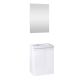 Pack lave mains avec miroir Porto Blanc brillant - Marque allibert