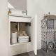 Pack lave mains avec miroir Porto Blanc brillant - Marque allibert
