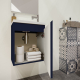 Pack lave mains avec miroir Porto Bleu nuit - Marque allibert