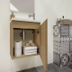 Pack lave mains avec miroir Porto Chêne hamilton - Marque allibert