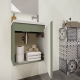 Pack lave mains avec miroir Porto Vert de gris - Marque allibert