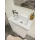 Pack lave mains avec miroir Porto Blanc brillant - Marque allibert