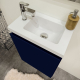Pack lave mains avec miroir Porto Bleu nuit - Marque allibert