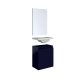 Pack lave mains avec miroir Porto Bleu nuit - Marque allibert