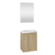 Pack lave mains avec miroir Porto Chêne hamilton - Marque allibert