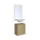 Pack lave mains avec miroir Porto Chêne hamilton - Marque allibert