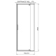 Porte de douche pivotante extensible 78-91x200 cm aluminium noir 6 mm anticalcaire réversible Laja
