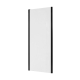 Paroi de douche retour fixe pour porte de douche pivotante 76.5-79x200 cm noir mat Laja