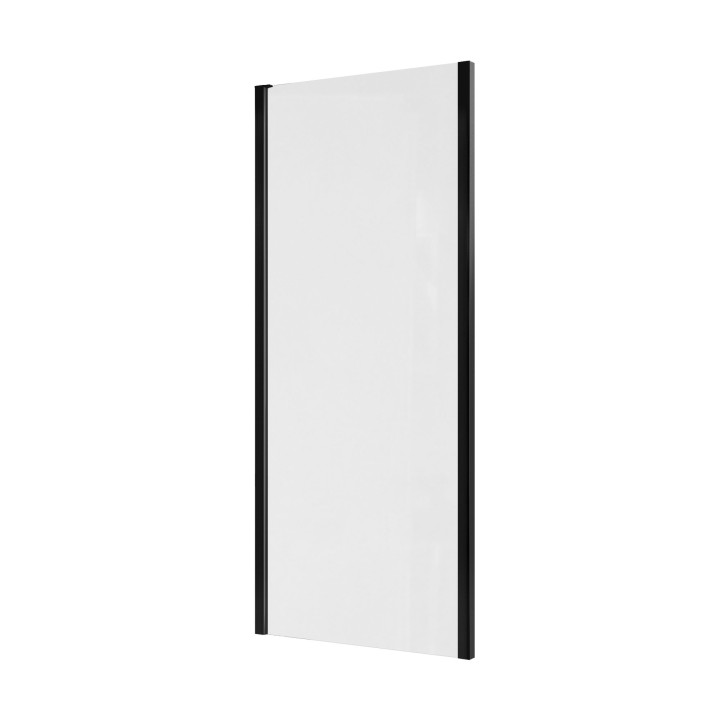 Paroi de douche retour fixe pour porte de douche pivotante 86.5-89x200 cm noir mat Laja
