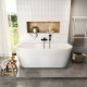 BAIGNOIRE ILOT MURAL PHILOA OVALE 170X75 - 200 L - BLANC