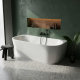 BAIGNOIRE ILOT MURAL PHILOA OVALE 170X75 - 200 L - BLANC