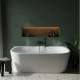 BAIGNOIRE ILOT MURAL PHILOA OVALE 170X75 - 200 L - BLANC