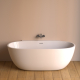 BAIGNOIRE ILOT AGATA OVALE 165X80 - 140 L - BLANC MAT