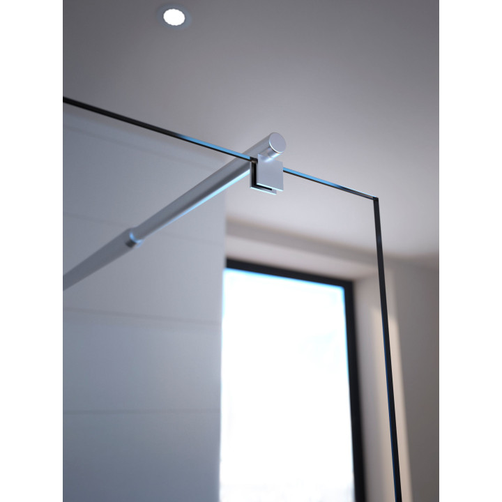 Barre de fixation renfort pour paroi fixe douche chromé extensible 66-100 Allibert