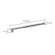 Barre de fixation renfort pour paroi fixe douche chromé extensible 66-100 Allibert