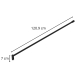 Barre de fixation renfort pour paroi fixe douche noir mat recoupable 120.9 cm Allibert