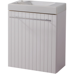 Meuble lave-mains Strié Blanc Solo