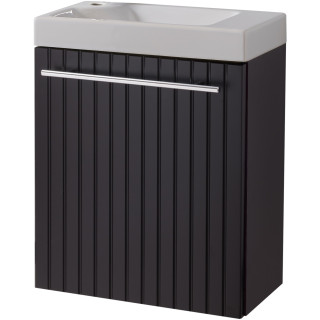 Meuble lave-mains Strié Noir Solo