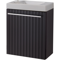Meuble lave-mains Strié Noir Solo