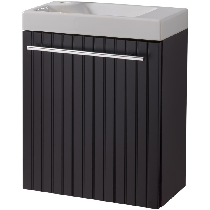 Meuble lave-mains Strié Noir Solo