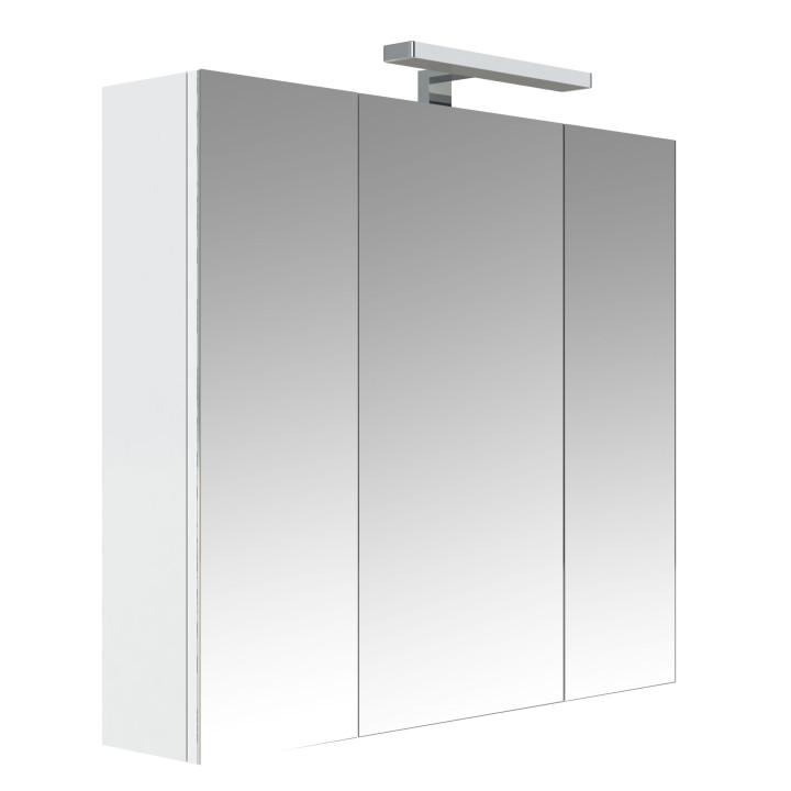 Armoire de toilette éclairante 3 portes 70 cm blanche Juno 2