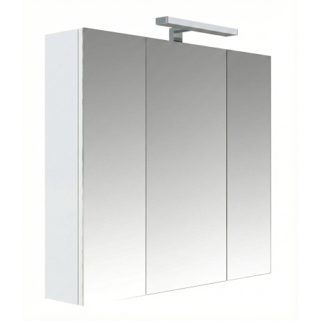 Armoire de toilette éclairante 3 portes 60 cm blanche Juno 2