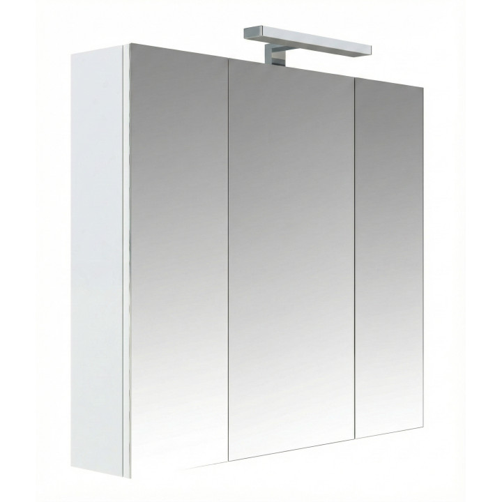 Armoire de toilette éclairante 3 portes 60 cm blanche Juno 2