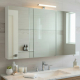 Armoire de toilette éclairante 3 portes 120 cm blanche Juno 2