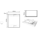 Meuble lave-mains design couleur blanc avec mitigeur eau chaude/ eau froide