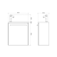 Pack lave-mains Noir Mat et poignée noire avec lave-mains extra fin - Robinet Eau froide à droite -L.42.5 X H.48.6cm - Hanos
