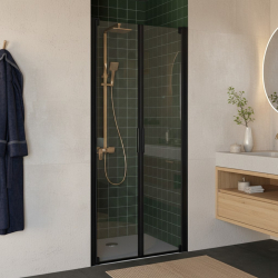 PORTE DOUBLE BATTANT LAJA 80 NOIR MAT