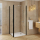Paroi de douche retour fixe pour porte de douche pivotante 86.5-89x200 cm noir mat Laja