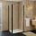 Paroi de douche retour fixe pour porte de douche pivotante 76.5-79x200 cm noir mat Laja