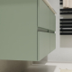 Meuble salle de bain 140 cm - Double vasque Solid surface - Vert mat - A suspendre - Karaib 2