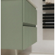 Meuble salle de bain 70 cm - Plan vasque Solid surface - Vert strié mat - A suspendre - Karaib 2