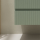 Meuble salle de bain 140 cm - Double vasque Solid surface - Vert strié mat - A suspendre - Karaib 2