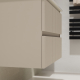 Meuble salle de bain 70 cm - Plan vasque Solid surface - Cachemire strié mat - A suspendre - Karaib 2