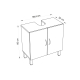 Meuble de salle de bain sous vasque 59 cm Solita