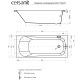 Baignoire rectangulaire NAO 160*70 à encastrer (SANS TABLIER)